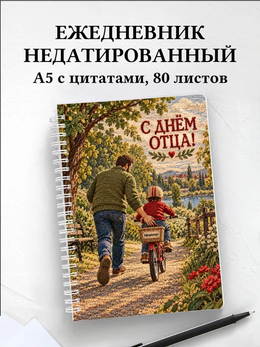 Ежедневник недатированный в подарок на День отца