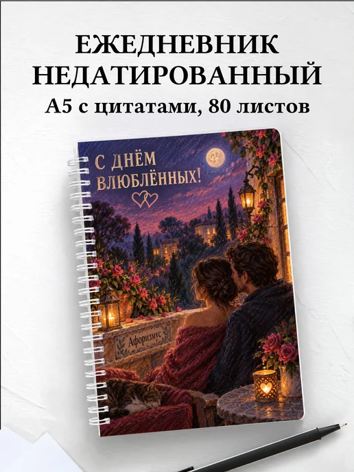 Ежедневник недатированный День святого Валентина