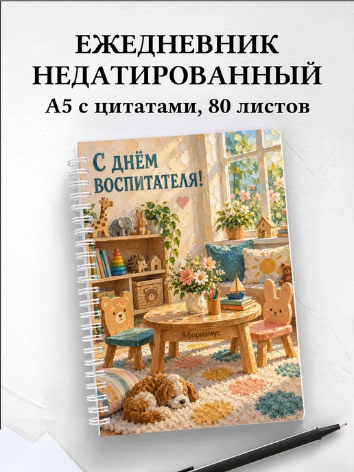 Ежедневник недатированный в подарок воспитателю