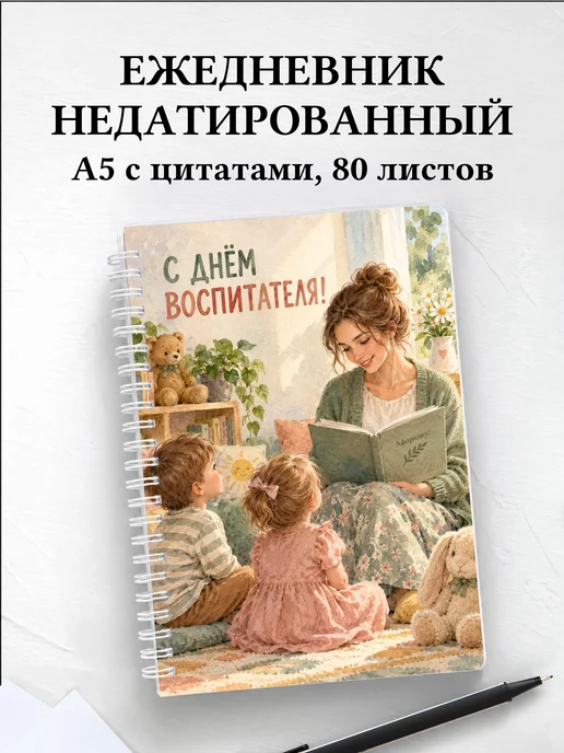 Ежедневник недатированный в подарок воспитателю