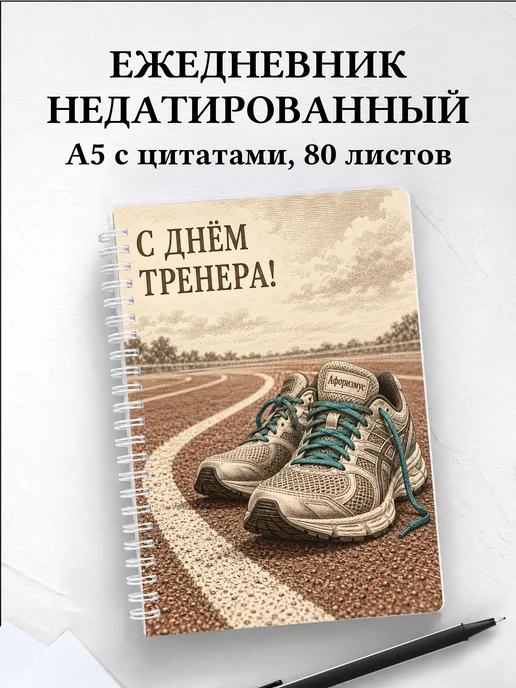 Ежедневник недатированный в подарок на День тренера