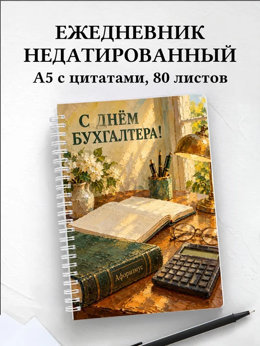 Ежедневник недатированный в подарок бухгалтеру