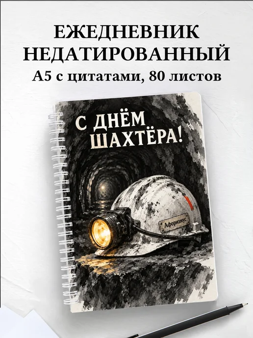 Ежедневник недатированный в подарок на День шахтёра