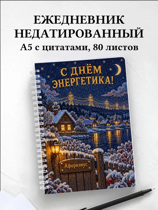 Ежедневник недатированный в подарок на День энергетика