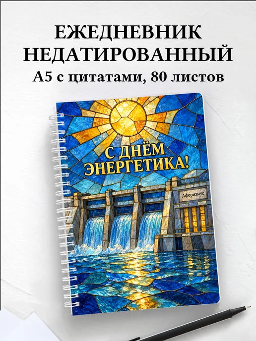 Ежедневник недатированный в подарок на День энергетика