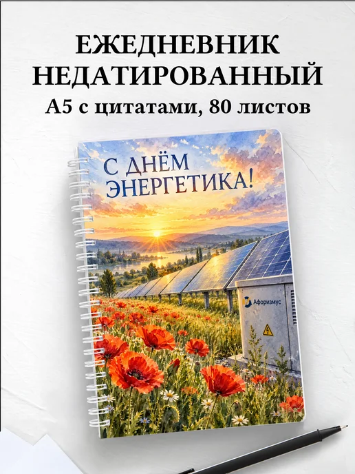 Ежедневник недатированный в подарок на День энергетика