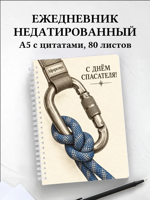 Ежедневник недатированный в подарок на День спасателя