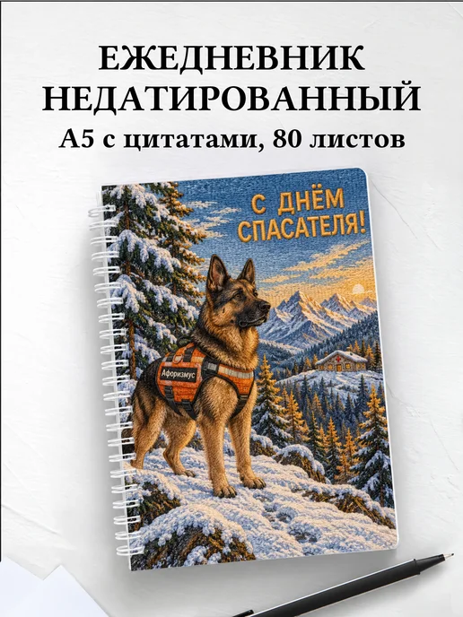 Ежедневник недатированный в подарок на День спасателя