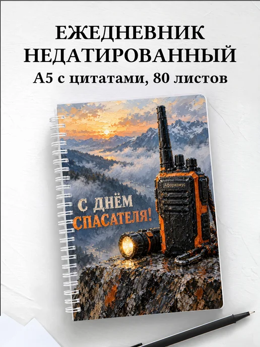 Ежедневник недатированный в подарок на День спасателя