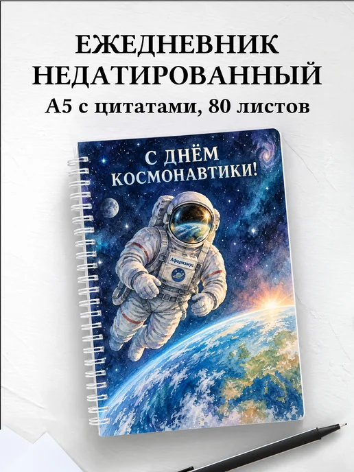Ежедневник недатированный ко Дню космонавтики