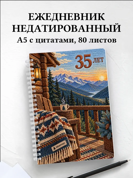 Ежедневник недатированный в подарок на 35-летие