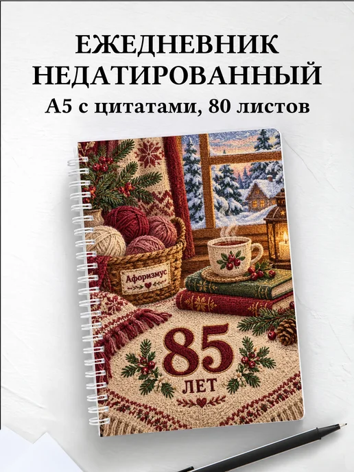 Ежедневник недатированный в подарок на 85-летие