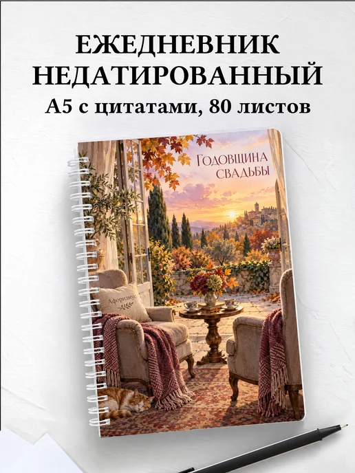 Ежедневник недатированный на годовщину свадьбы