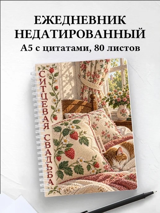 Ежедневник недатированный на ситцевую свадьбу