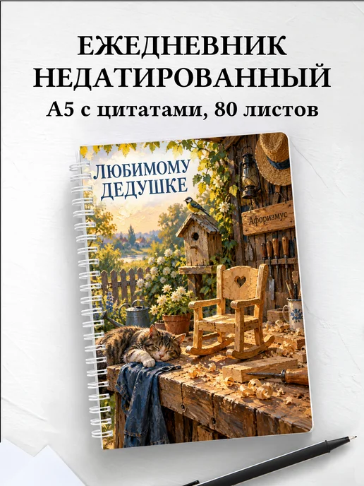 Ежедневник недатированный дедушке к рождению внука