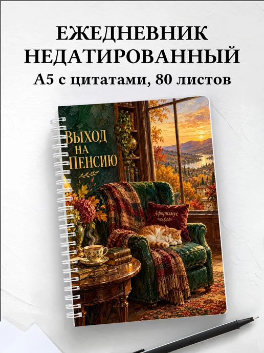 Ежедневник недатированный в подарок на выход на пенсию