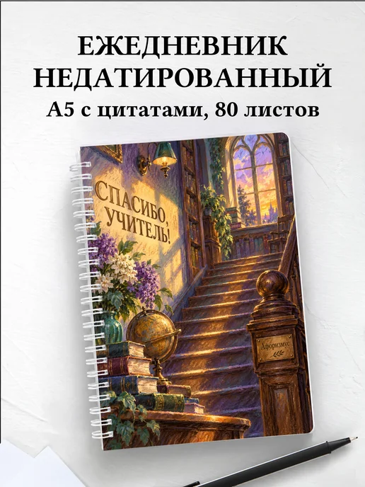 Ежедневник недатированный в благодарность учителю