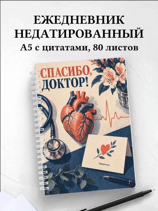 Ежедневник недатированный в благодарность врачу