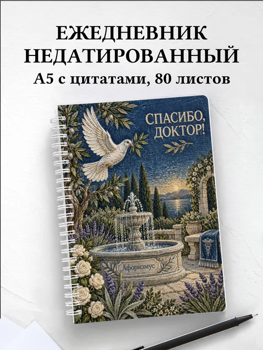 Ежедневник недатированный в благодарность врачу