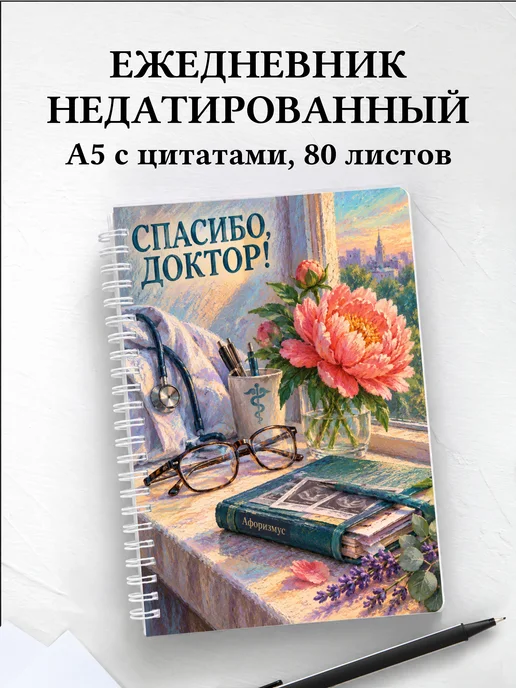 Ежедневник недатированный в благодарность врачу