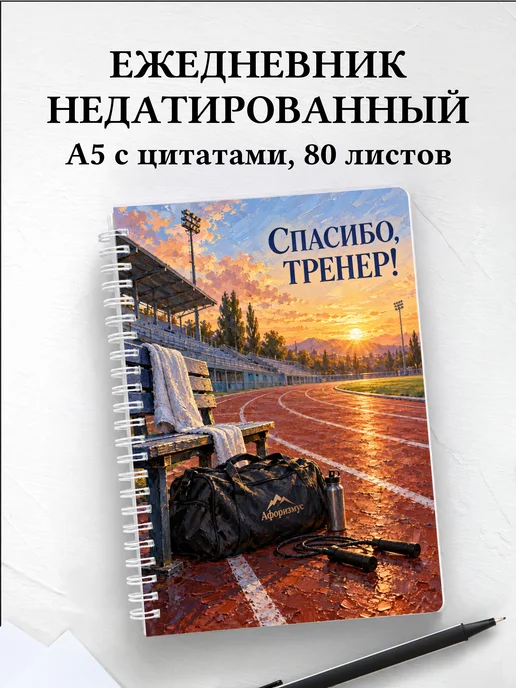 Ежедневник недатированный в благодарность тренеру