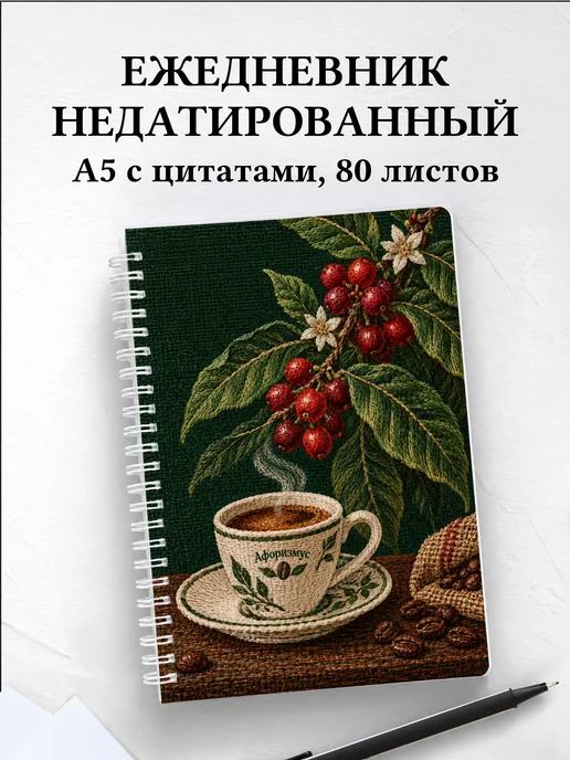 Ежедневник недатированный для любителя кофе