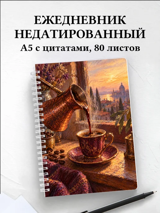 Ежедневник недатированный для любителя кофе