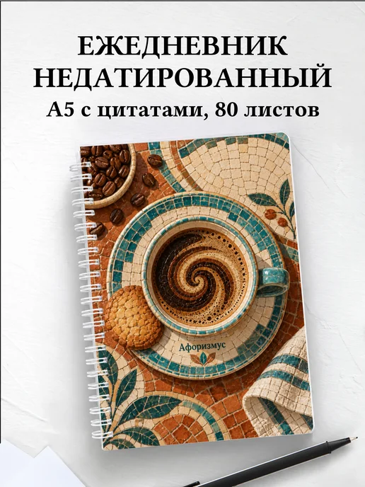 Ежедневник недатированный для любителя кофе