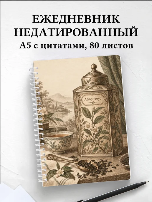 Ежедневник недатированный для любителя чая