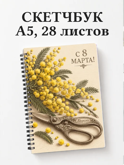 Скетчбук в подарок на 8 Марта