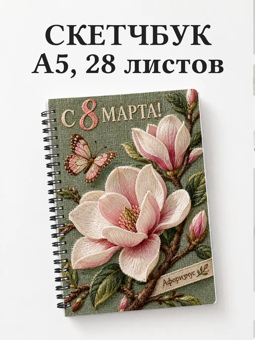 Скетчбук в подарок на 8 Марта