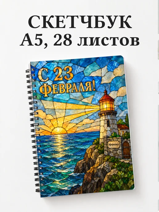 Скетчбук в подарок на 23 Февраля