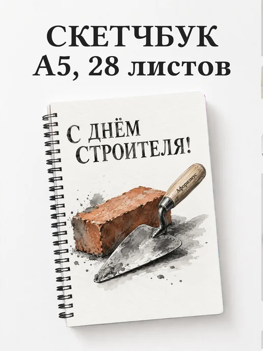 Скетчбук в подарок на День строителя