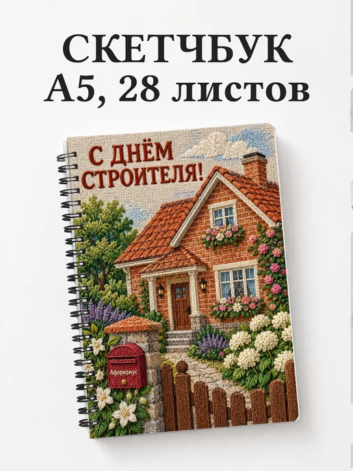 Скетчбук в подарок на День строителя