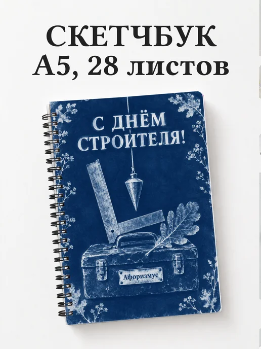 Скетчбук в подарок на День строителя