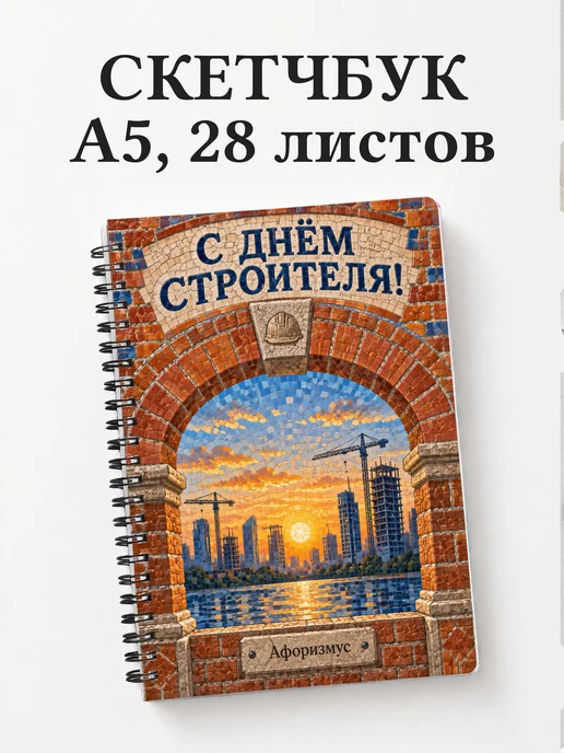 Скетчбук в подарок на День строителя
