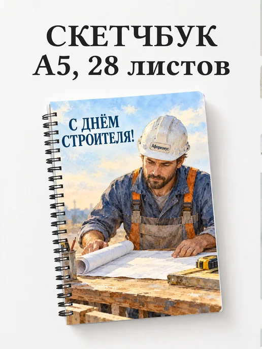 Скетчбук в подарок на День строителя