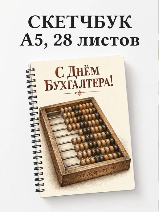 Скетчбук в подарок на День бухгалтера