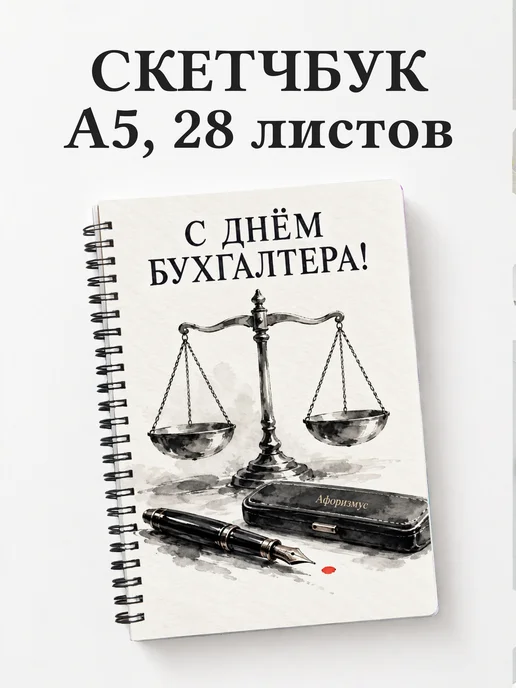 Скетчбук в подарок на День бухгалтера