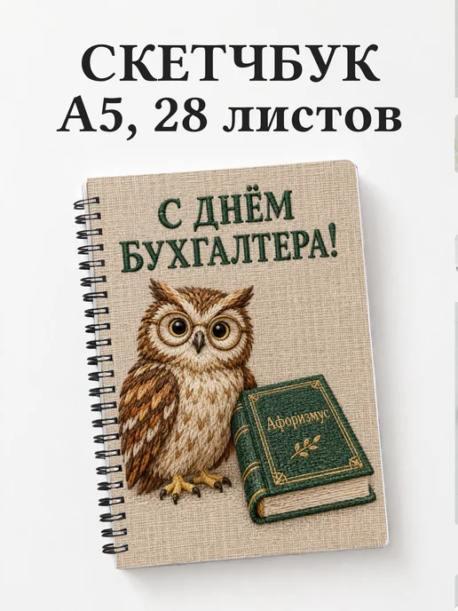 Скетчбук в подарок на День бухгалтера