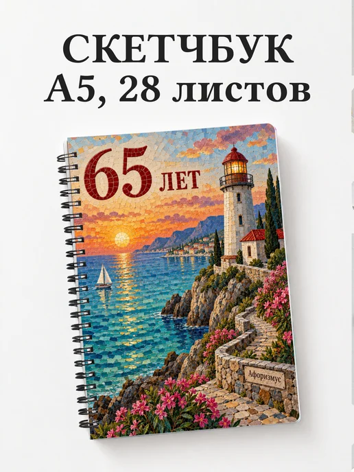 Скетчбук в подарок на 65-летие