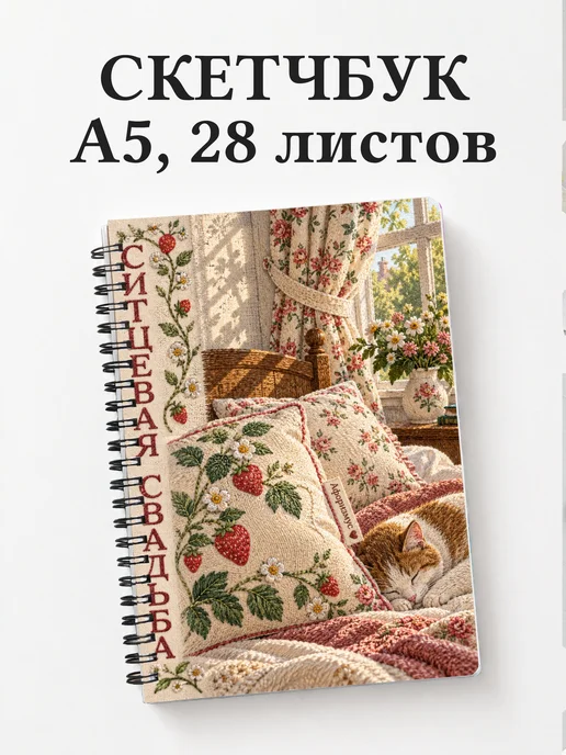 Скетчбук в подарок на ситцевую свадьбу