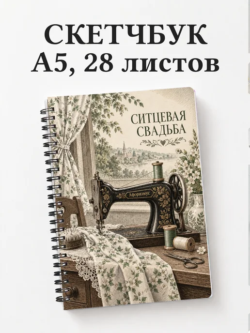 Скетчбук в подарок на ситцевую свадьбу