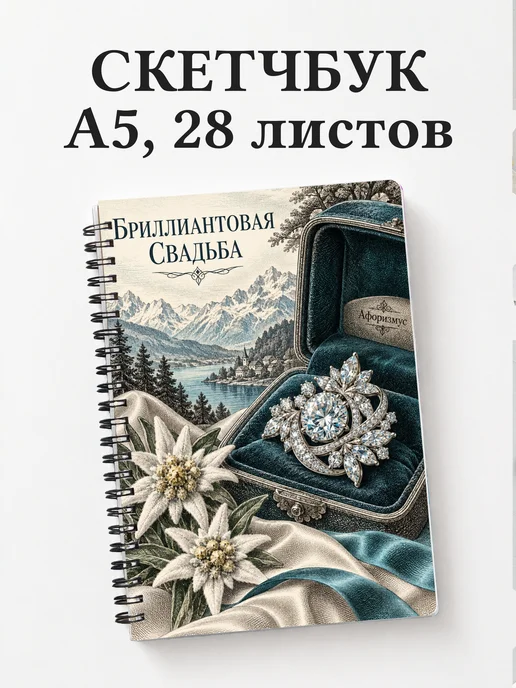 Скетчбук на бриллиантовую свадьбу