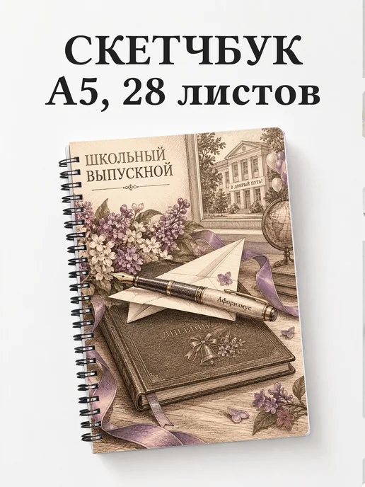 Скетчбук выпускнику школы