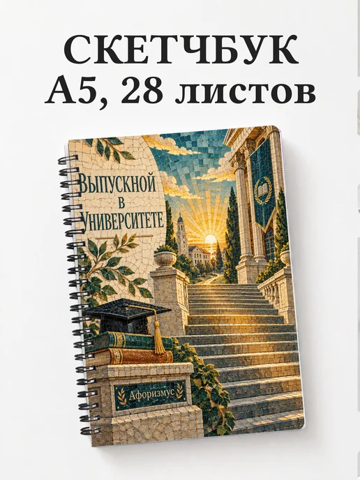Скетчбук выпускнику университета