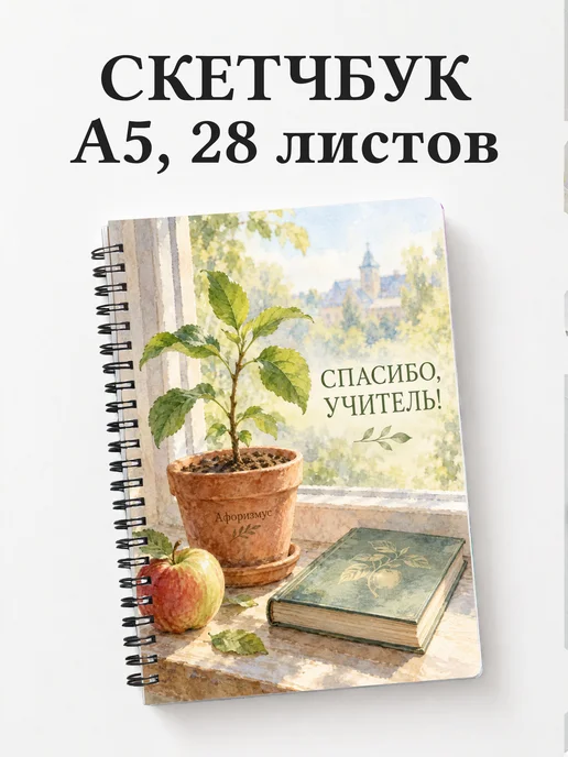 Скетчбук в благодарность учителю