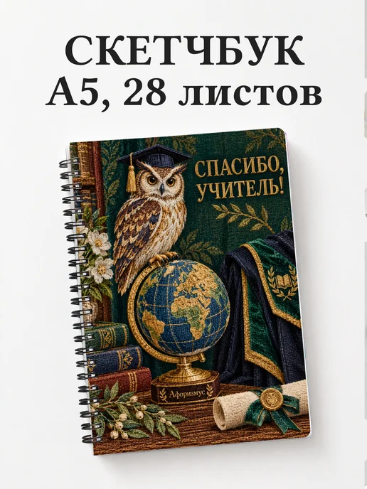 Скетчбук в благодарность учителю