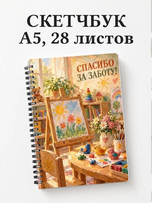 Скетчбук в благодарность воспитателю
