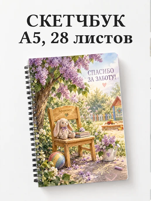 Скетчбук в благодарность воспитателю